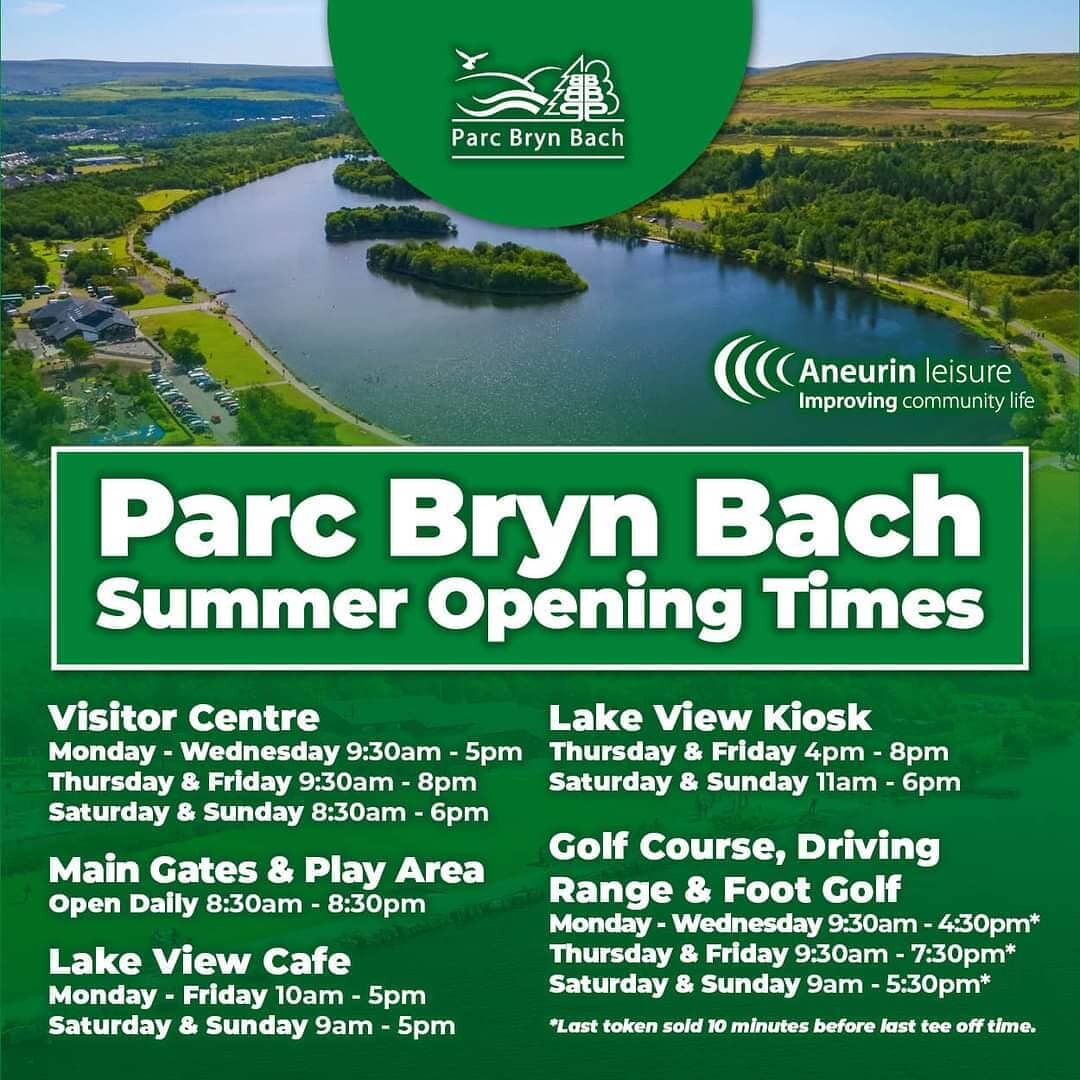 Here's our new Summer opening hours for the park and our facilities.

Please remember to follow all social distancing guidelines while in the park and wear a face mask/covering when needed.
.
.
.
.
.
#parcbrynbach #brynbachpark #tredegar #park #lake 
