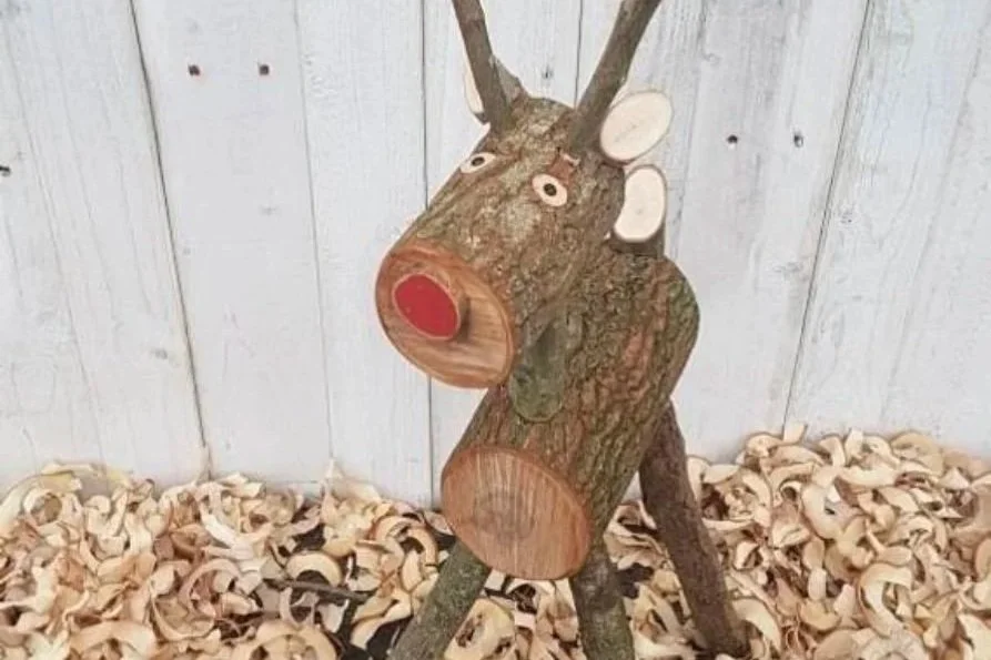 Make Your own Log Reindeer or Snowman