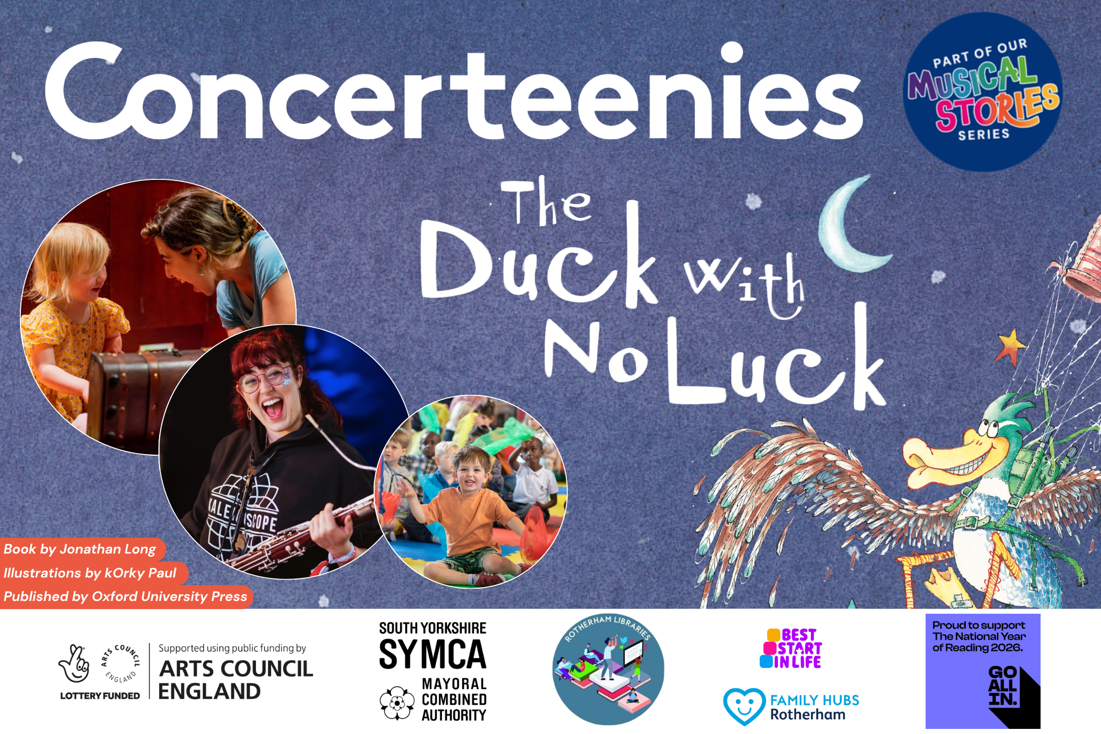 Musical Stories | The Duck with No Luck Rotherham Libraries Tour
