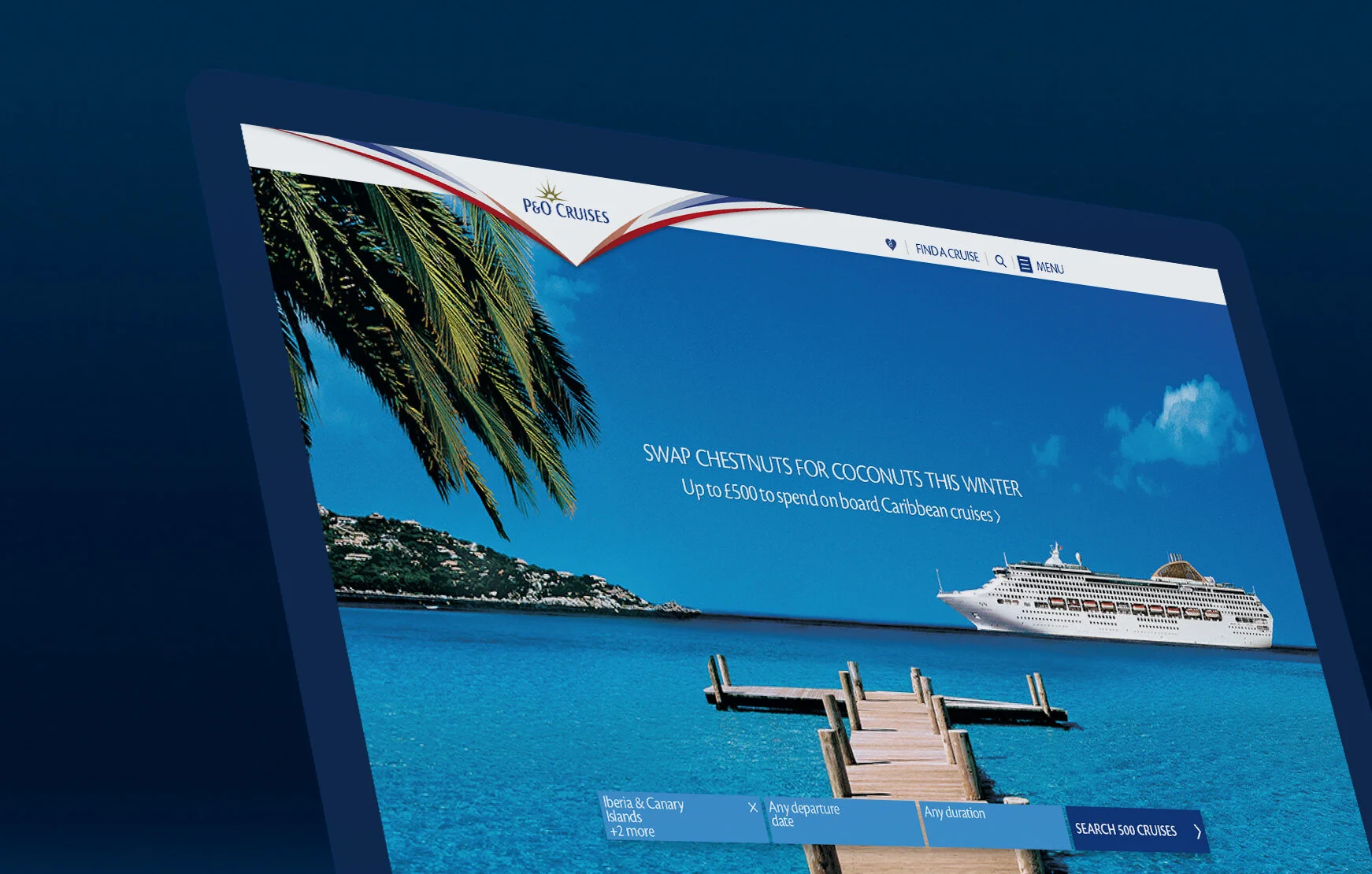 P&O Cruises In-Cabin TV Portal & Website