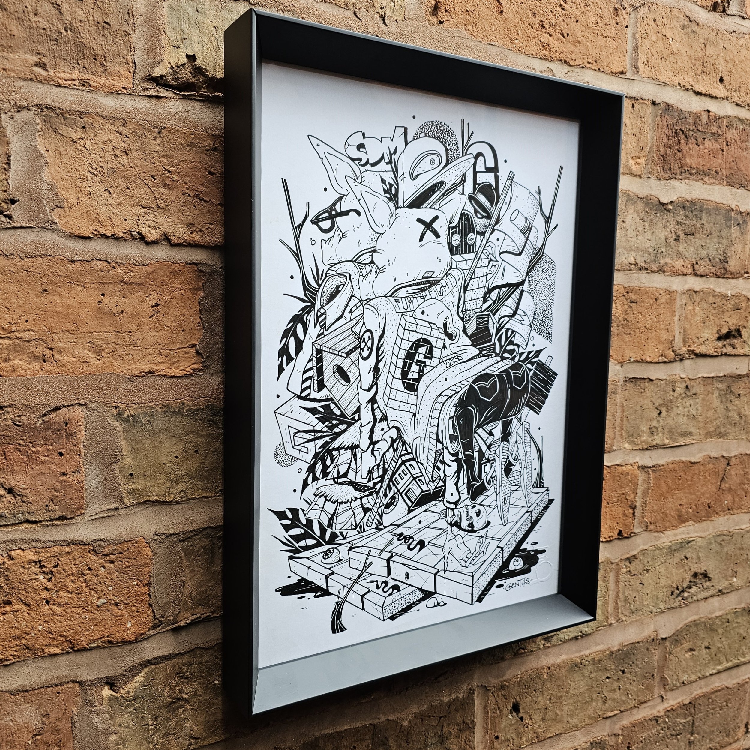 Gent 48 Floating Pig and Pavement Original framed1.jpg