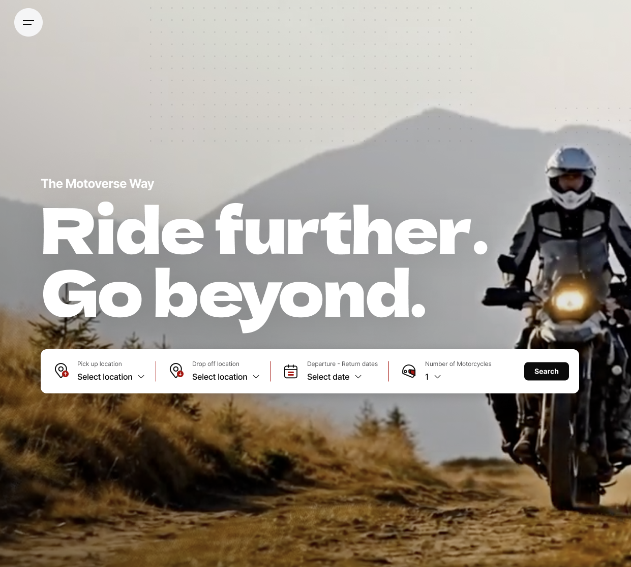 Motorcycle Rental UI