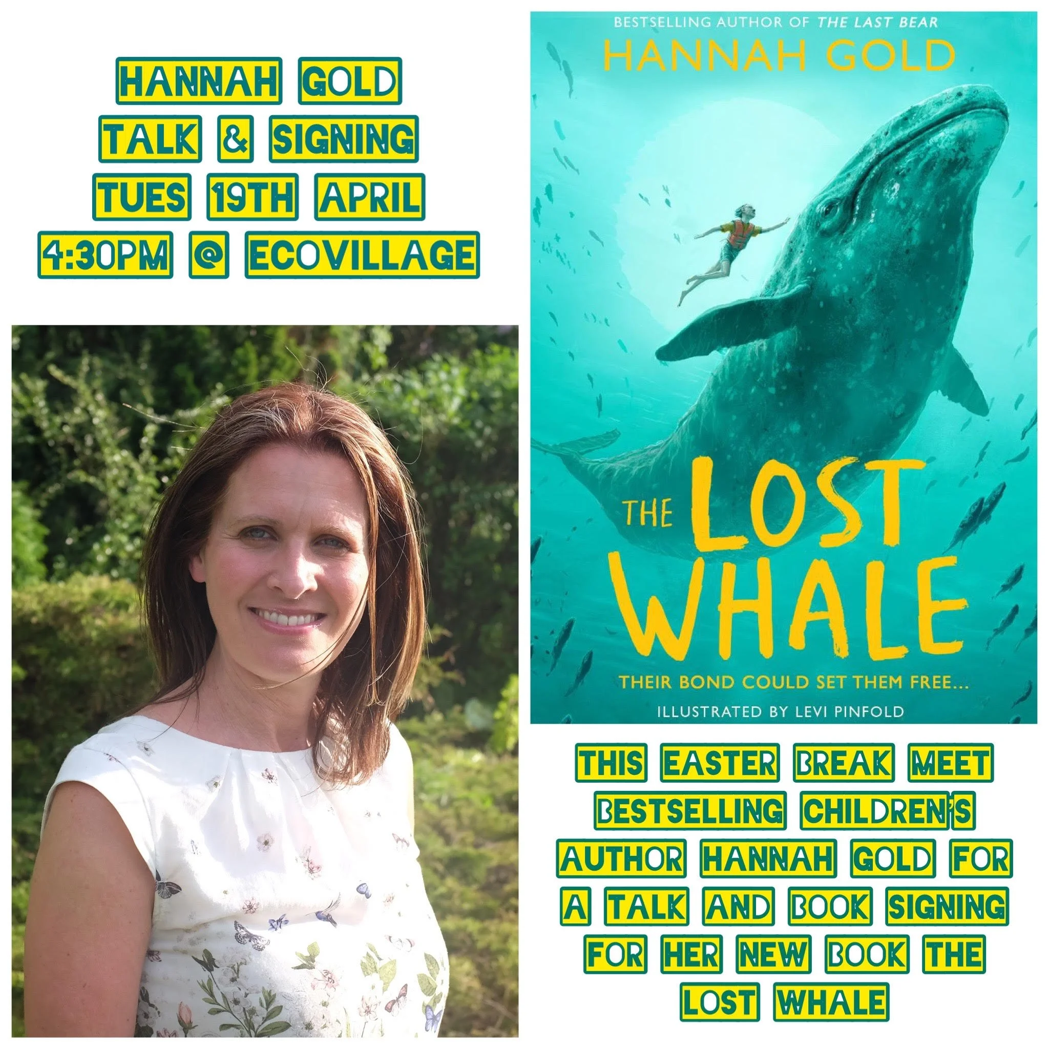 Author Talk in Eco Village in Market Harborough – Tues 19th April 