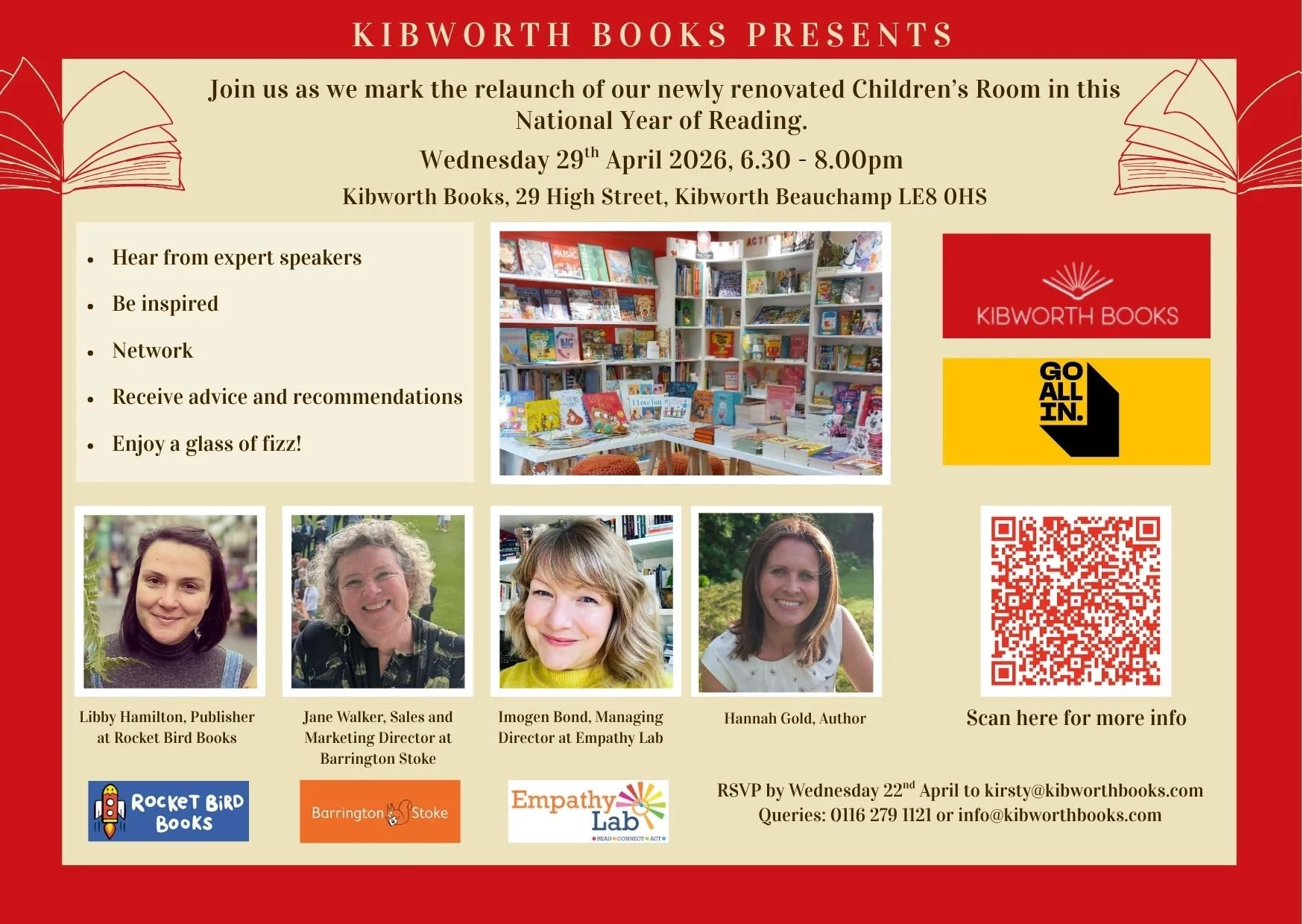 Relaunch of Kibworth Books Children's Room - Adults only event