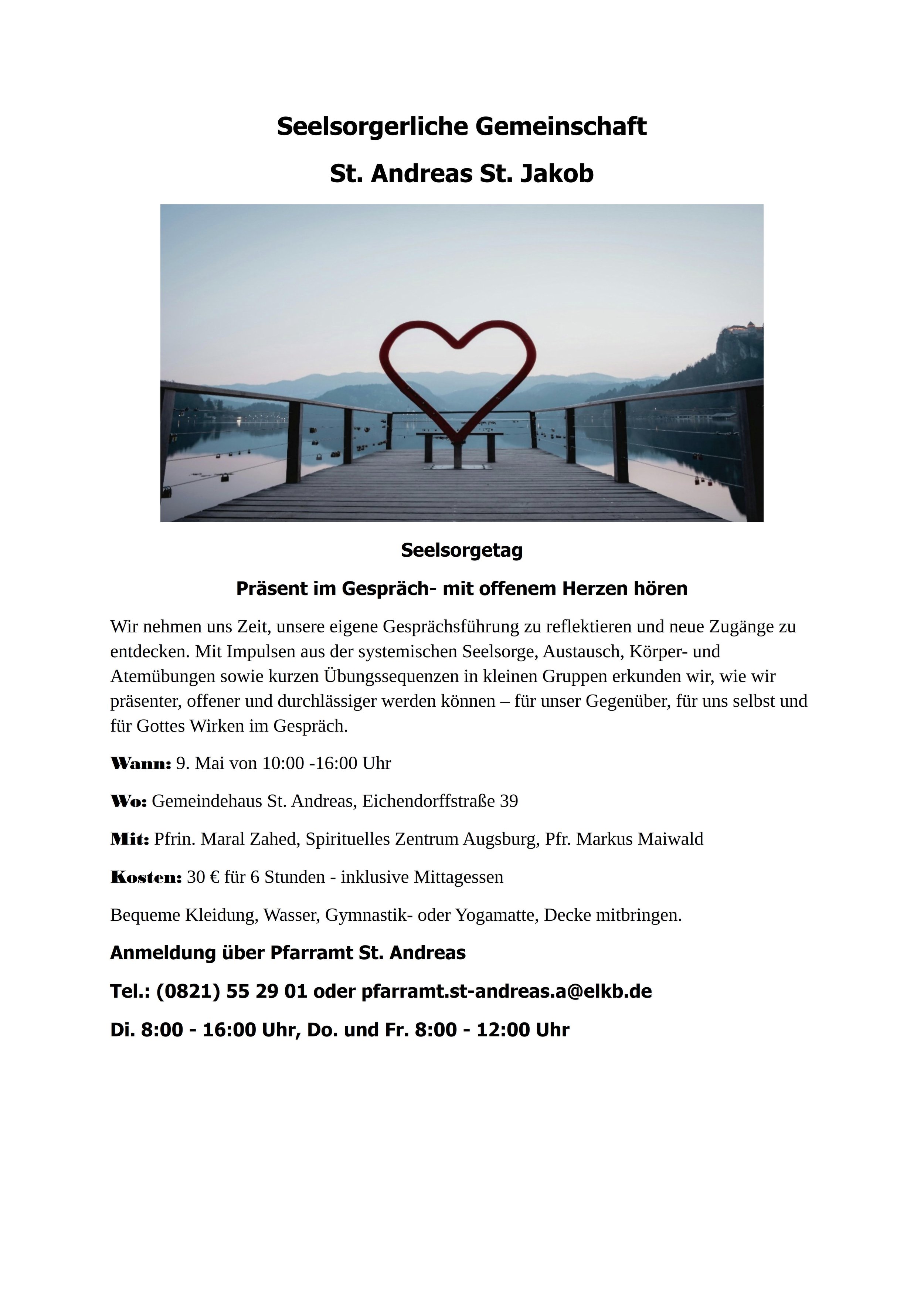 Seelsorgetag am 9. Mai 2026