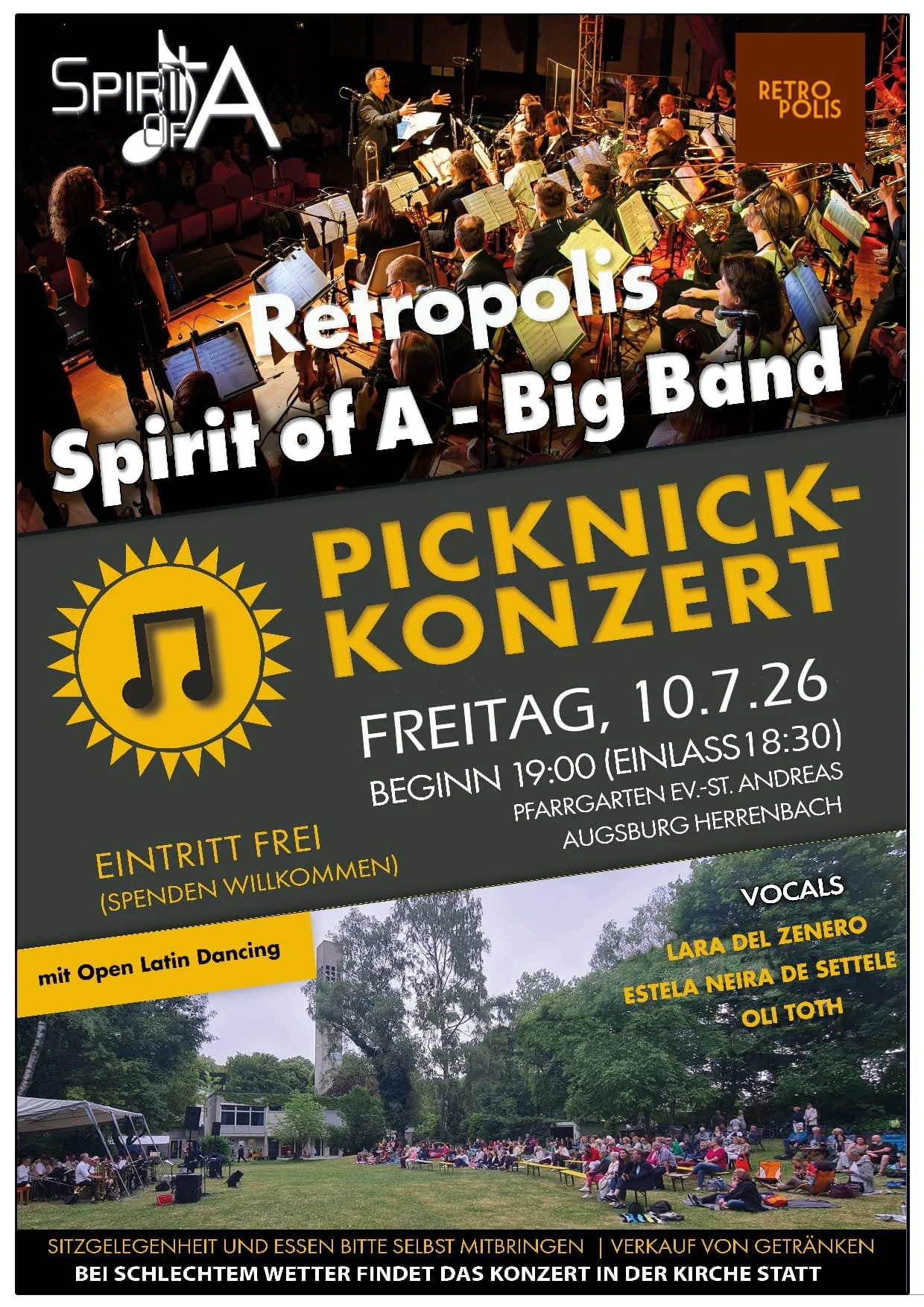 Picknickkonzert am Freitag, den 10.07.2026