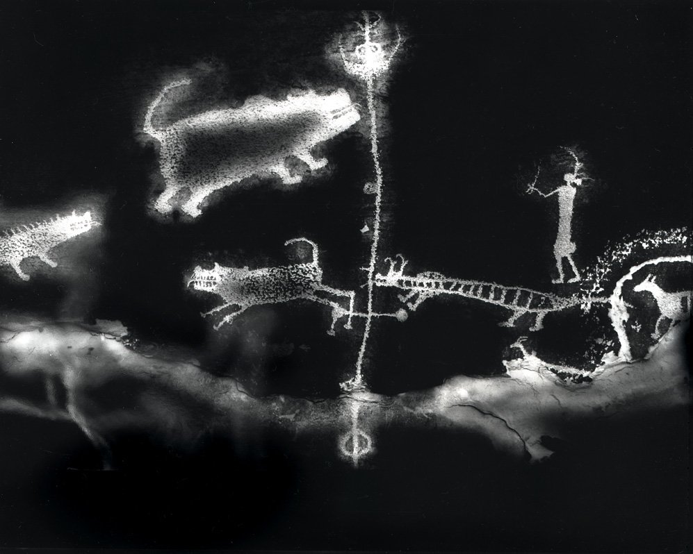 88 Shaman with strange animals,Rochester Creek,Utah,1990.jpg