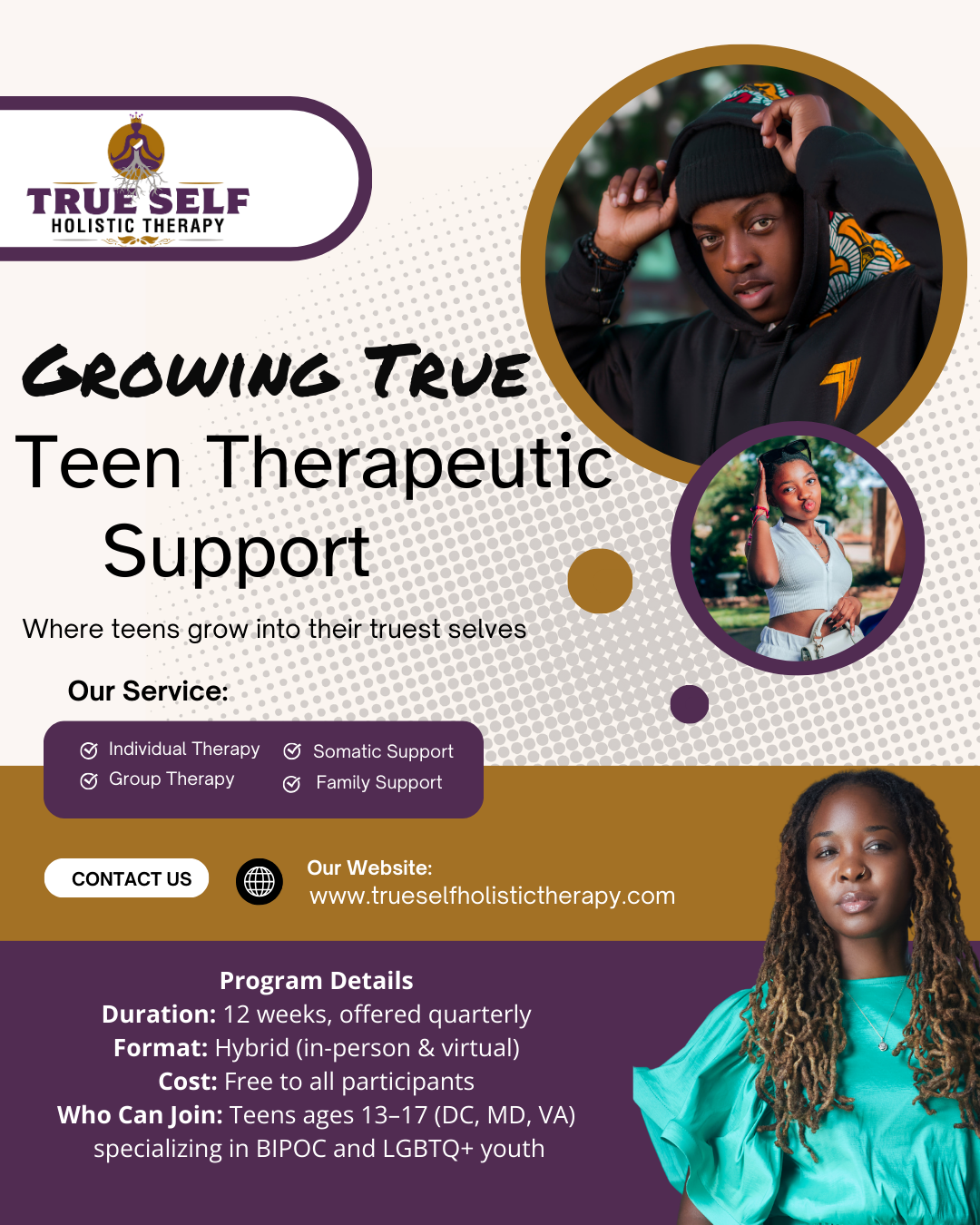 Growing True Teen Therapeutic Support Group