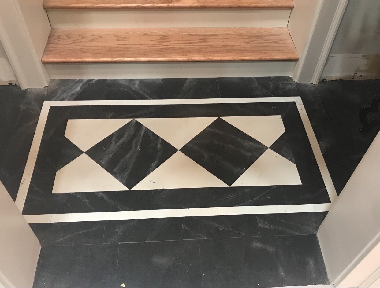 Hand painted floor of home in Teenage Bounty Hunters