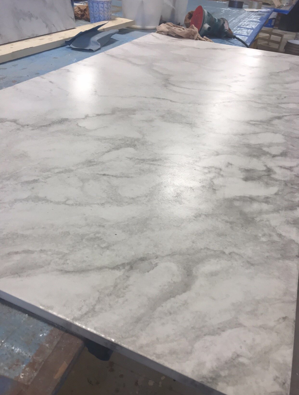 Hand painted marble of home in Teenage Bounty Hunters