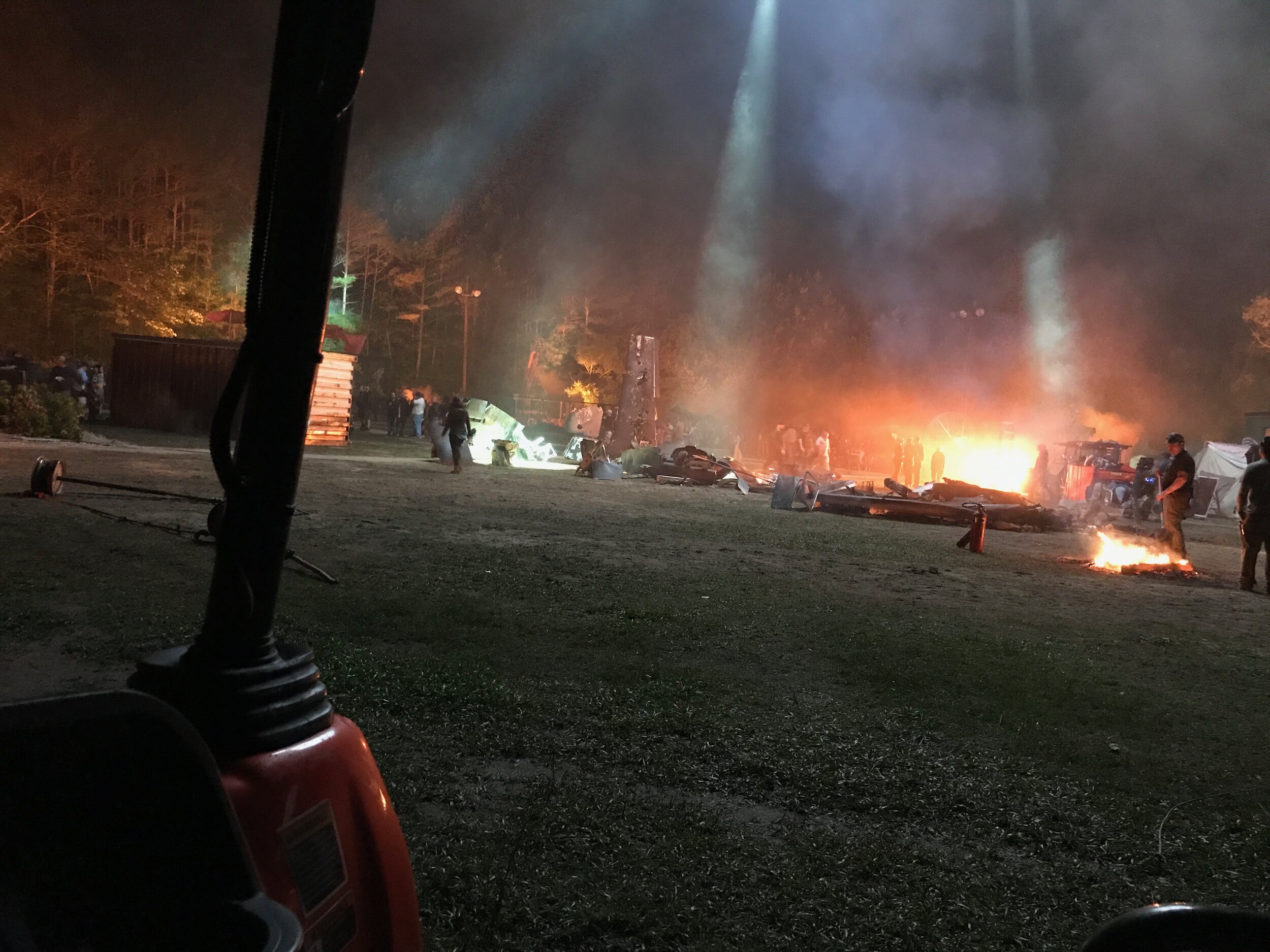 Helped create debris for crash scene.
