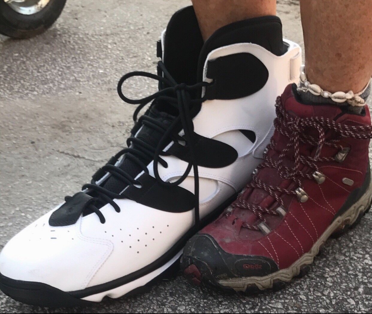 painted details on basketball shoe