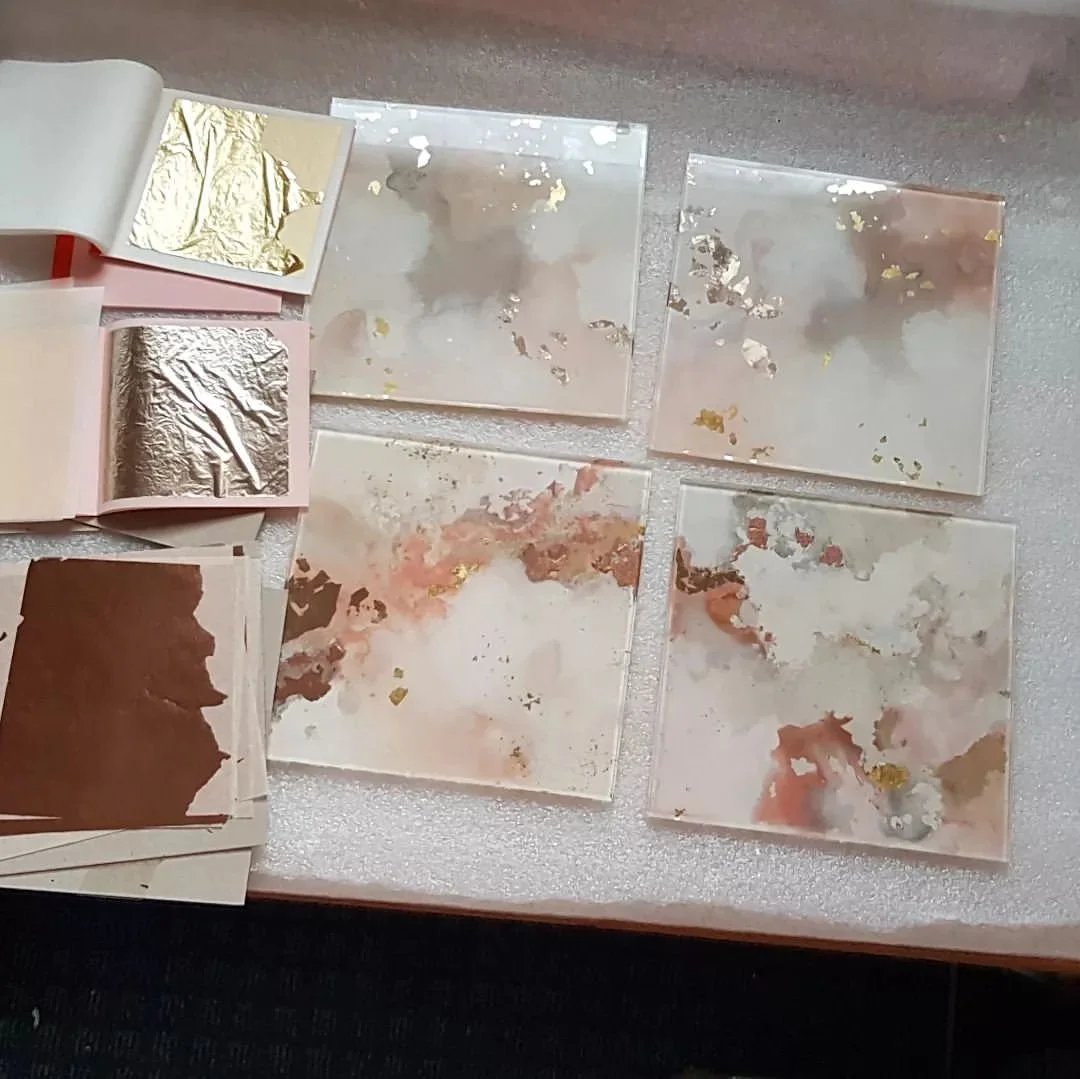 Bespoke Furniture Finishes - Verre Eglomise - Samples