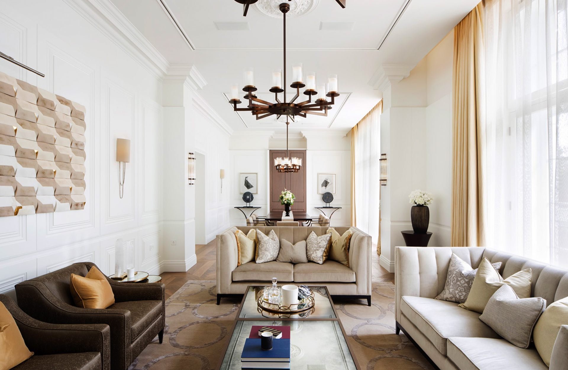 Connaught Place Bespoke Lighting & Bespoke Furniture Designed by 1508 London