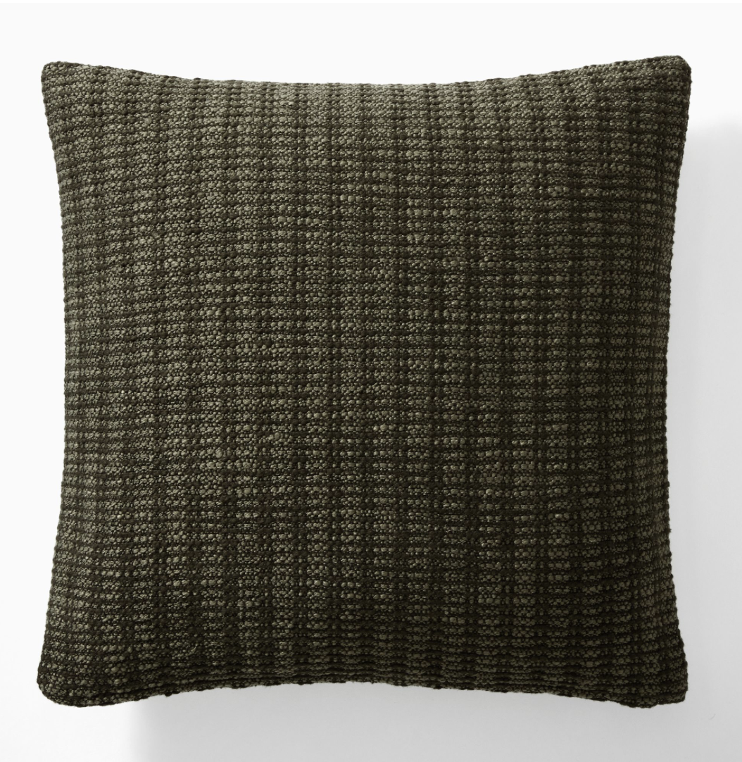 Mixed Slub Texture Pillow Cover, Jade, Pillow Cover + Down Alternative Insert, x 1