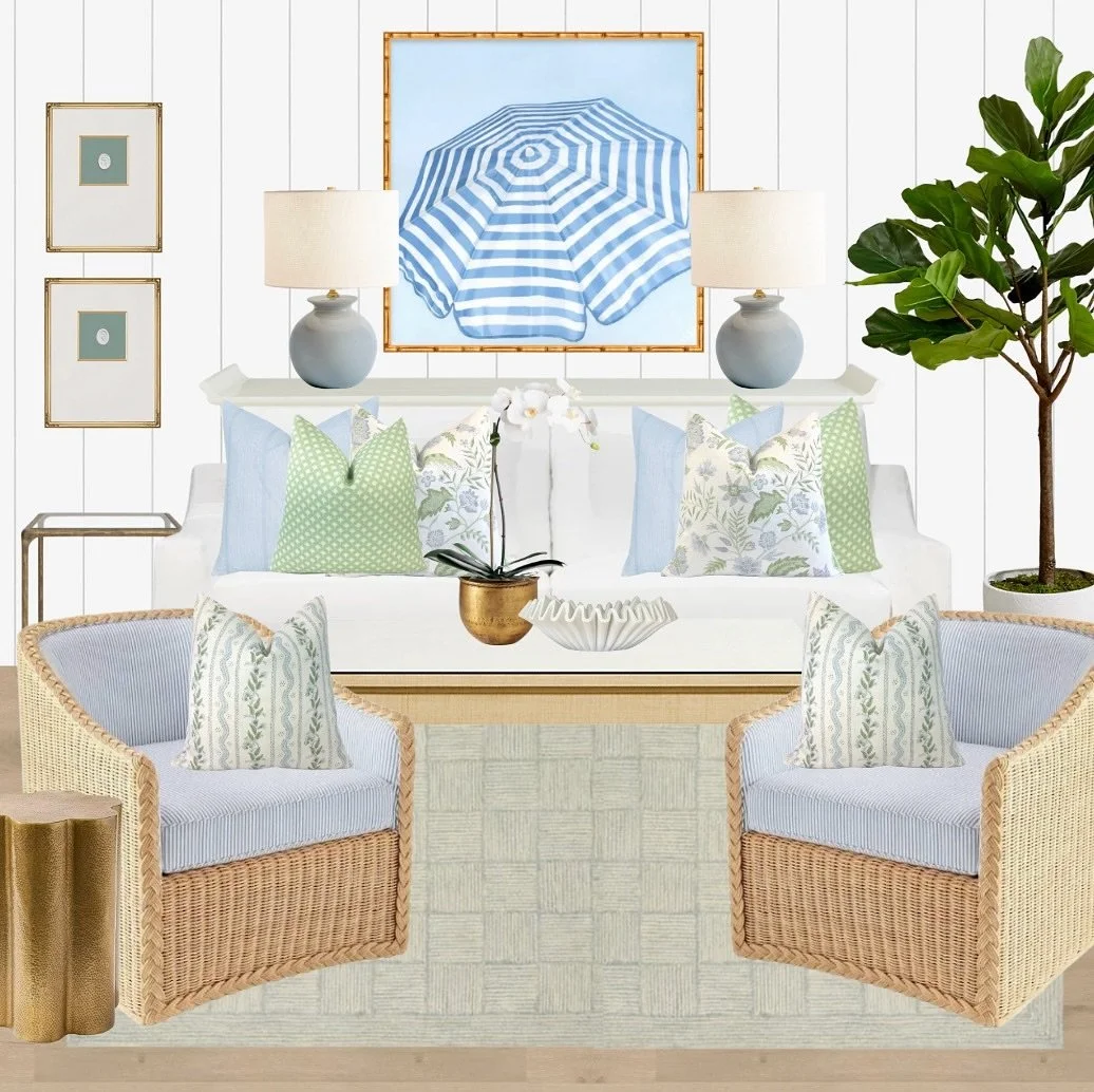 Coastal chic for this client&rsquo;s sitting room revamp! 👏🏻