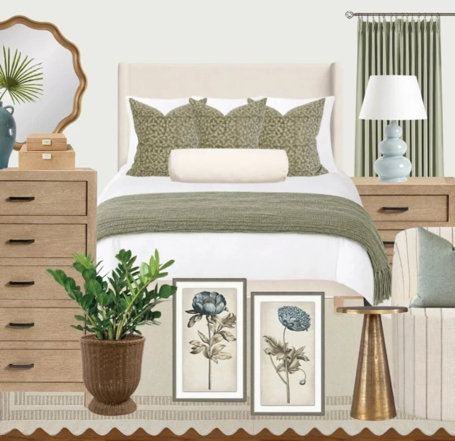 Coastal warmth and organic classics for this client&rsquo;s guest room! ✨