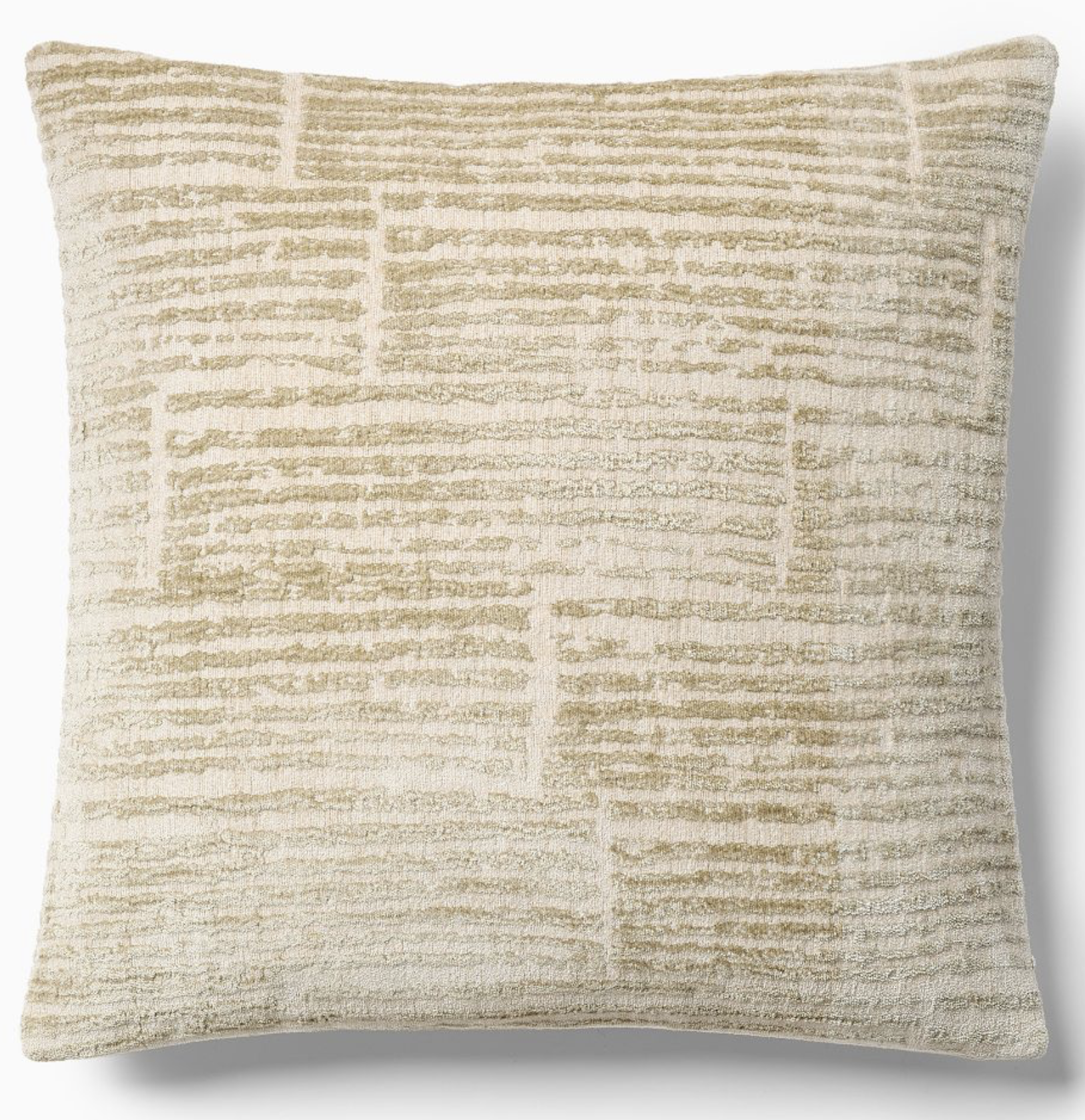 Striated Chenille Pillow Cover, Taupe