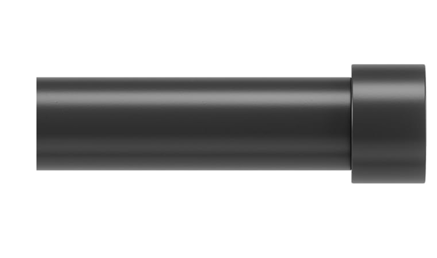 Umbra Cappa Curtain Rod, Includes 2 Matching Finials, Brackets & Hardware, 66 to 120-Inches, Black, x 9 