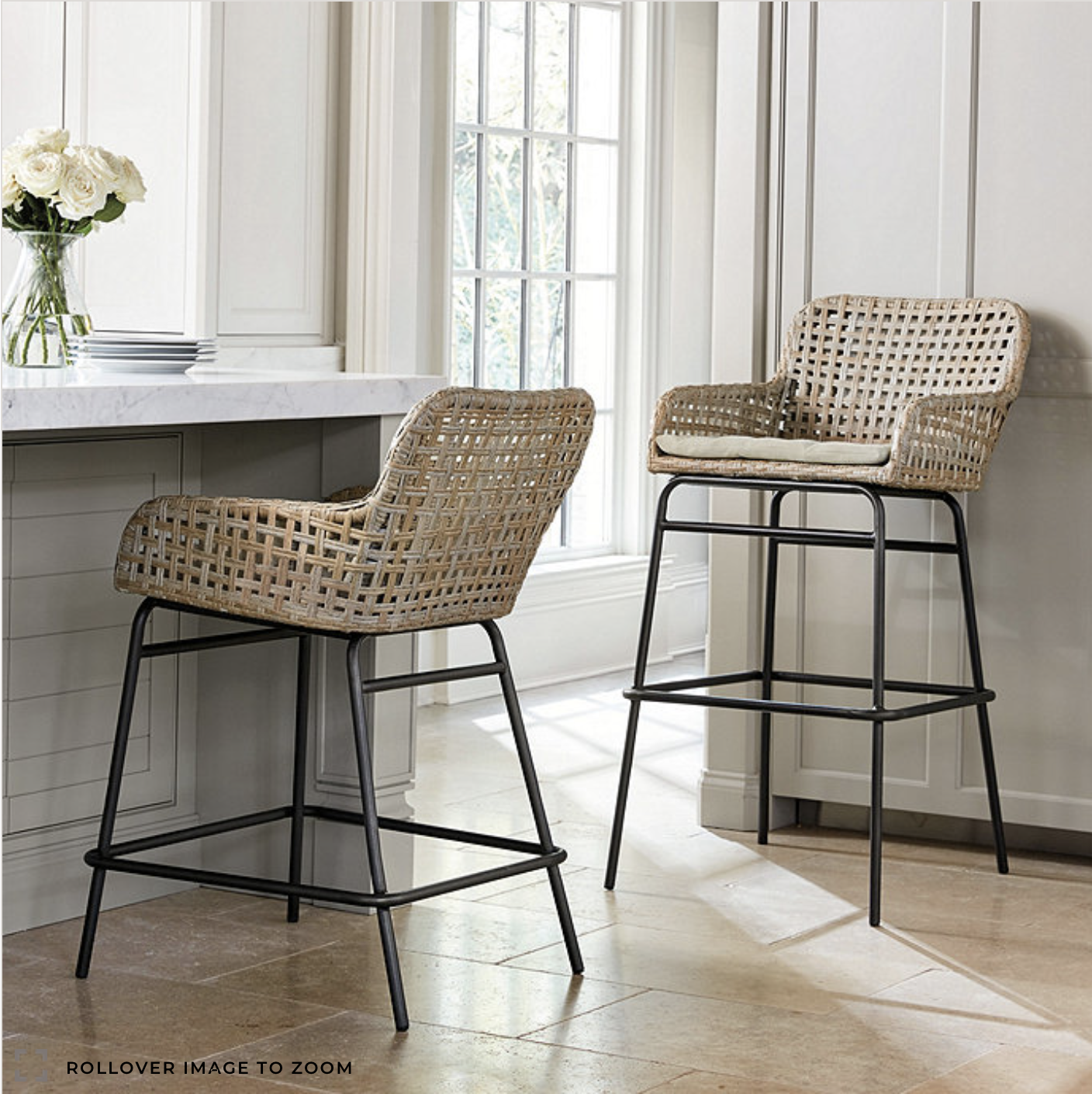 Bailey Woven Counter Stool, x 4 
