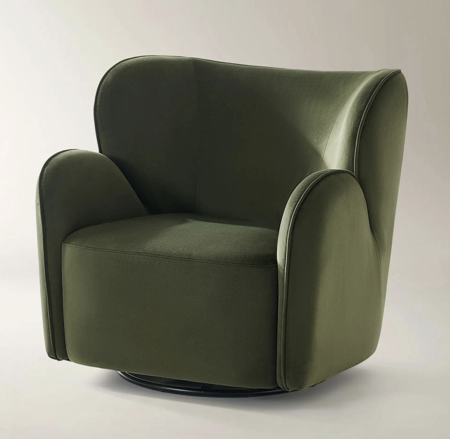 Ceres Velvet Swivel Accent Chair, Jade Green Velvet 