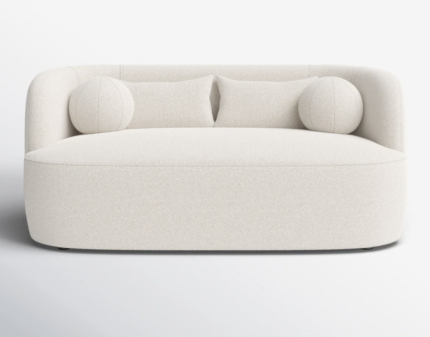 Theodore 68" Wide Boucle Upholstered Loveseat Sofa, Beige Performance Boucle, x 1