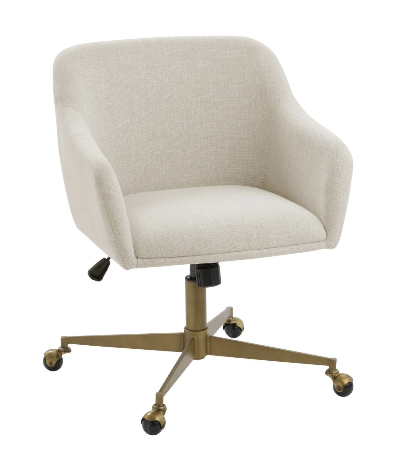 Zarek Mid Century Upholstered Office Chair, Natural, x 6