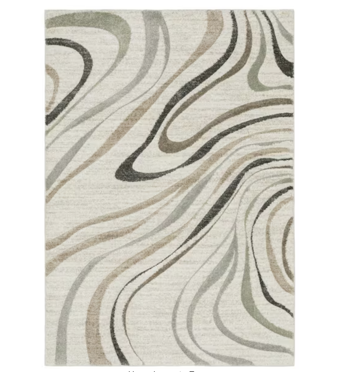 Abstract Swirl Area Rug, 9.8 X 12.8