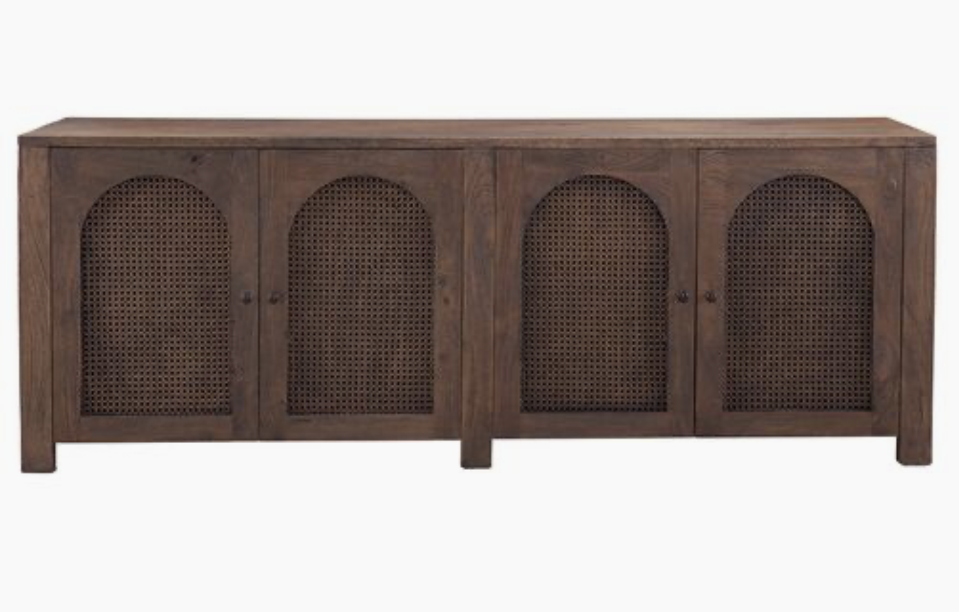 Torvi 4-Door Cane Server, Antique Walnut