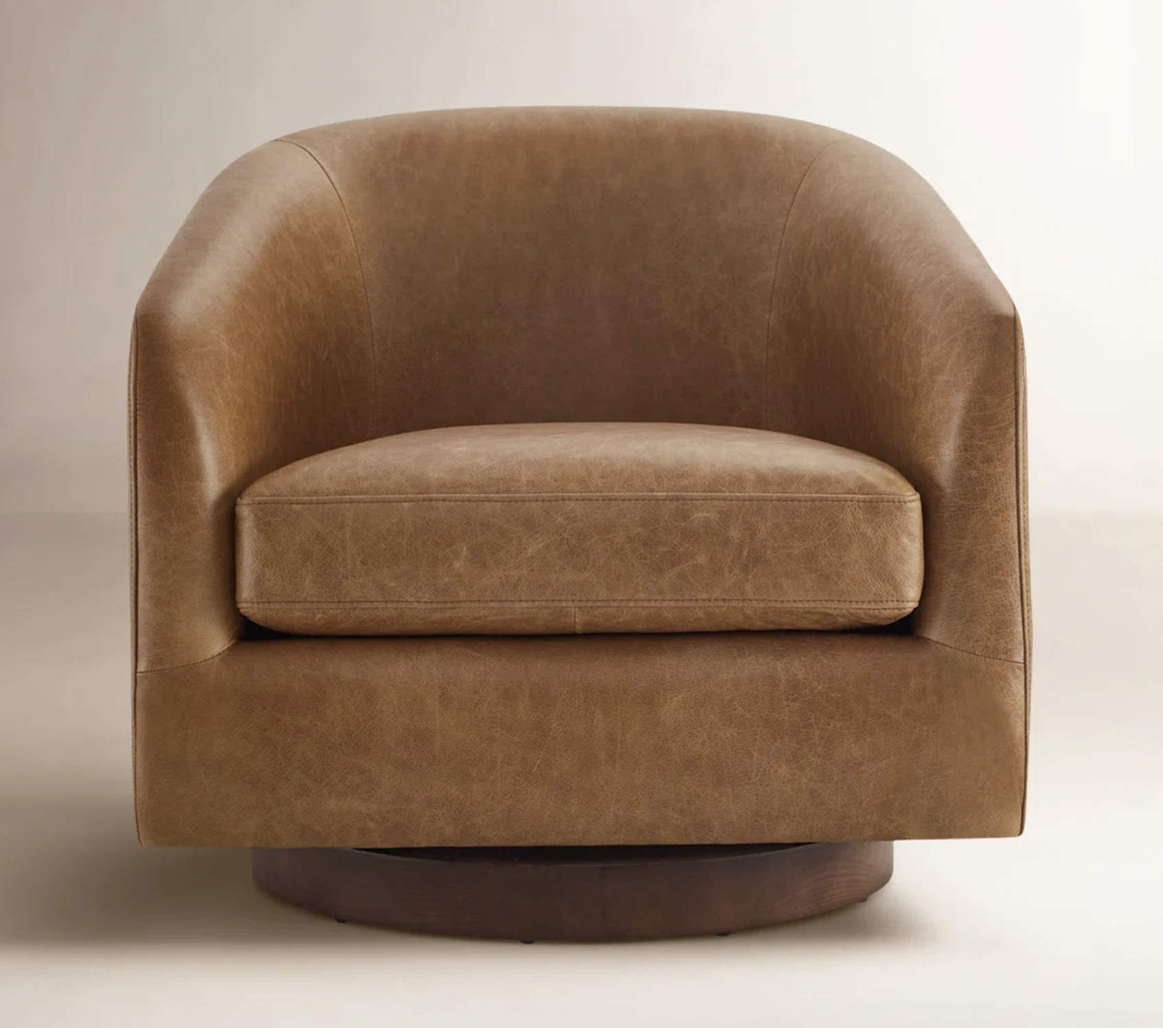 Bennett Swivel Barrel Chair, Marseille Brown, x 2