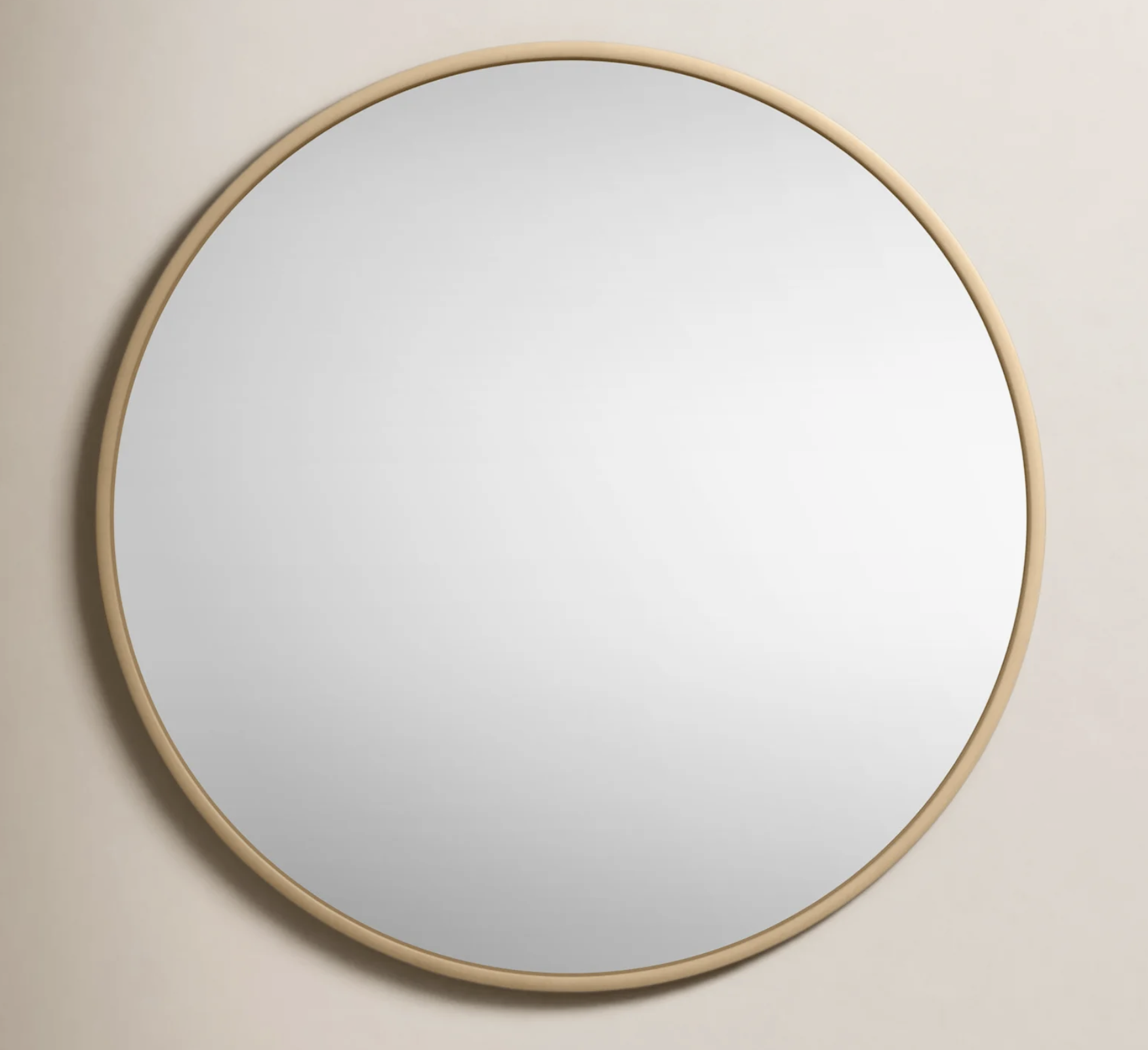 Sabine Metal Round Wall Mirror, 42" x 42", Brass