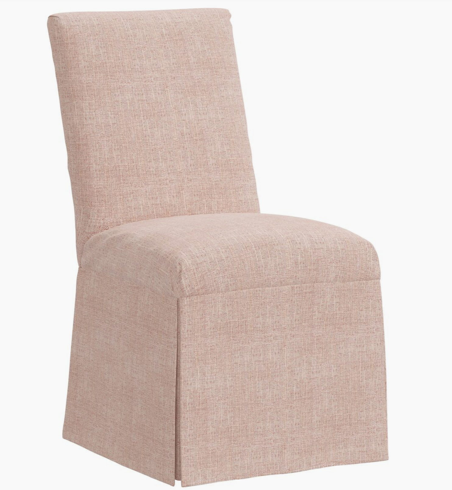 Owen Skirted Slipcover Side Chair, Linen, Blush, x 6