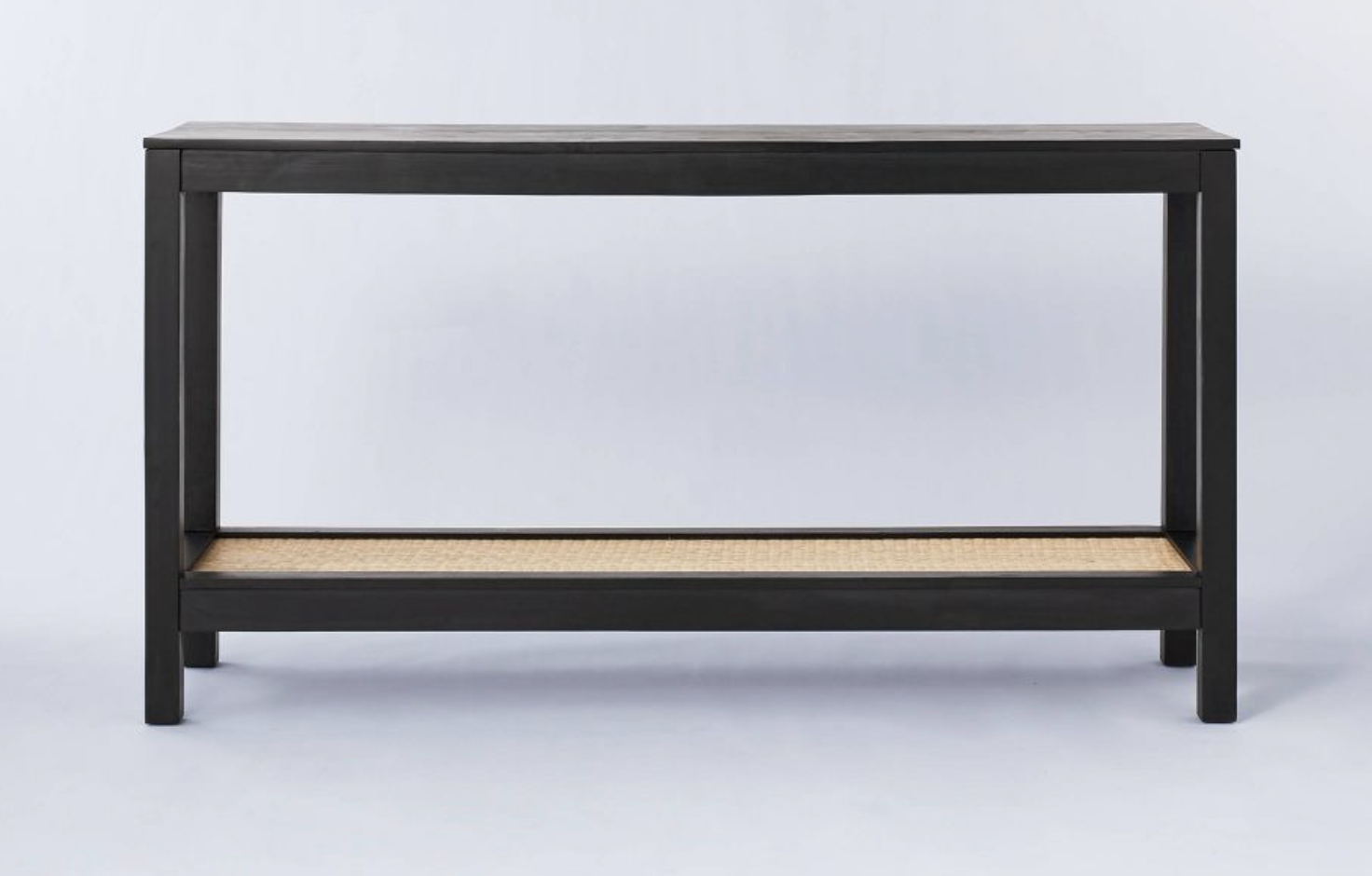 Console with Rattan Shelf 