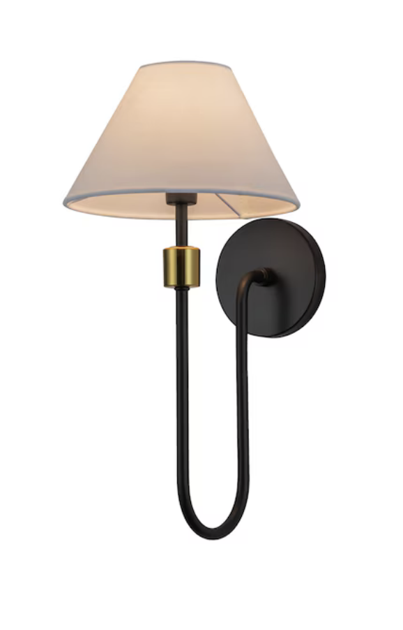 ARTCRAFT Providence 9.5-in W 1 -Light Black Hardwired Dry Wall Sconce, x 3