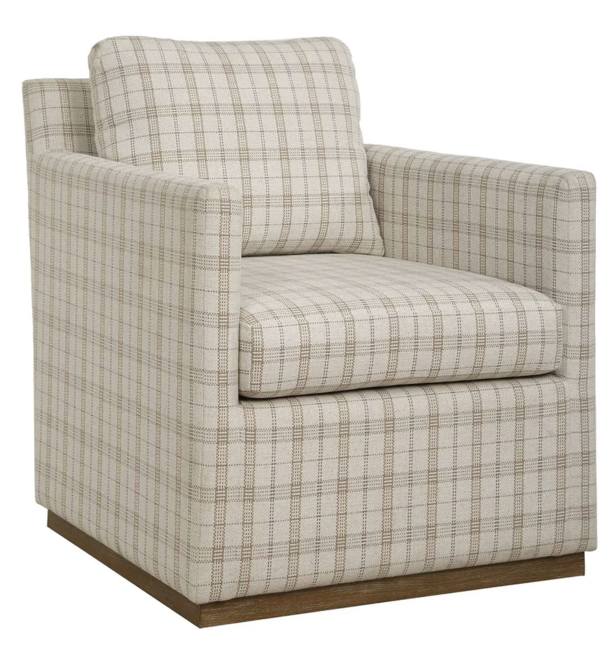 Uttermost Basie Casual Linen Swivel Chair, x 2