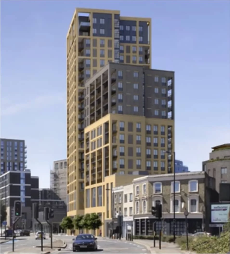 Consented view looking south-west along York Road.