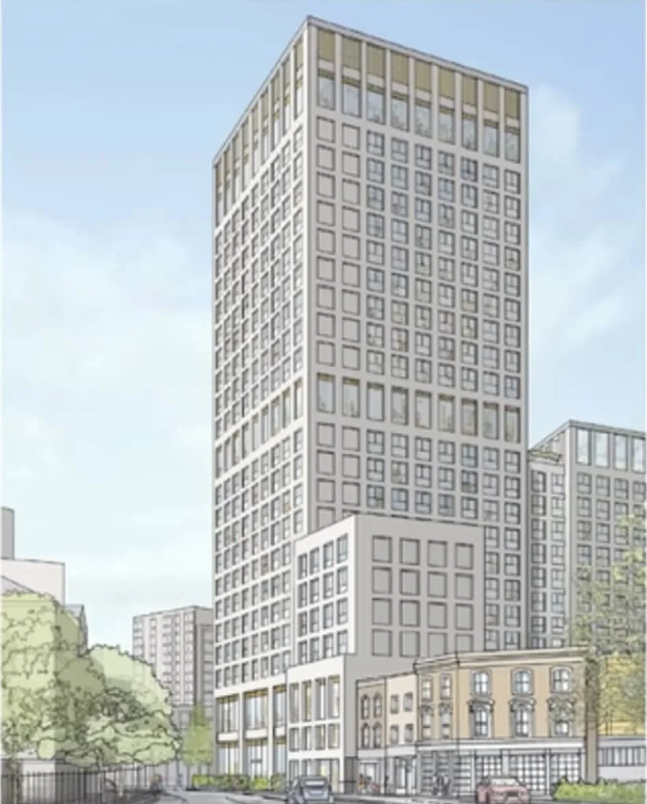 Proposed view looking south-west along York Road.