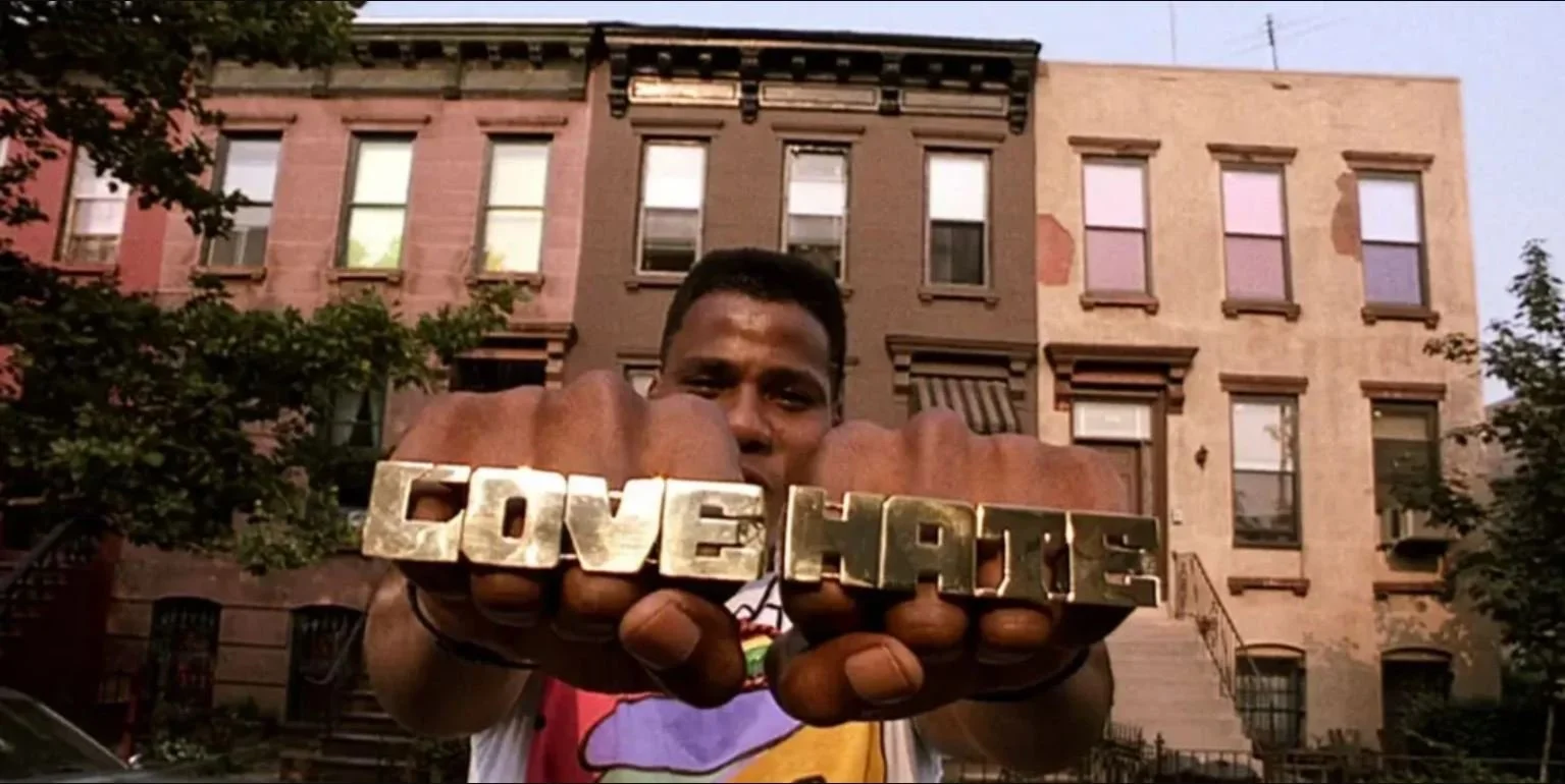 Do the Right Thing (1989) by Spike Lee | A Brooklyn neighborhood simmers with racial tension between its Black residents and the Italian American owners of a local pizzeria. 