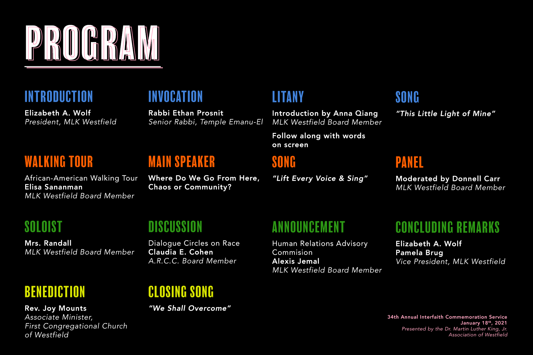 Interfaith Service — MLK Westfield