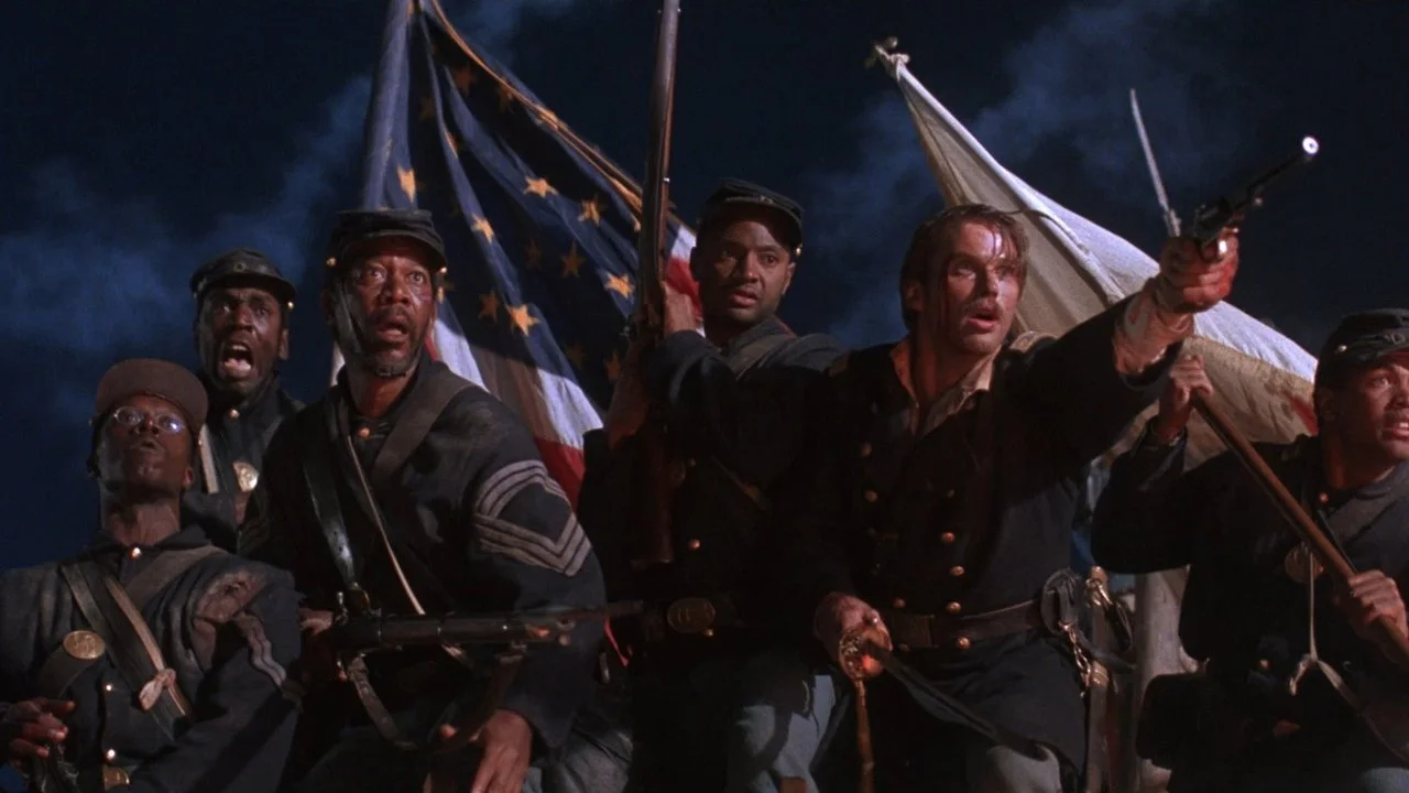 Glory (1989) by Edward Zwick | Riveting historical drama of the 54th Regiment, a unit of African American soldiers who fought for the North in the Civil War.