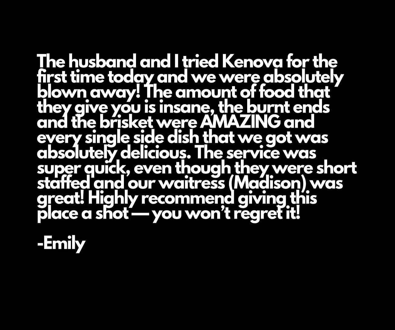 Have you made dinner plans yet? #kenovasmokehouse #kenovabbq #reviews #restaurantreviews #customerthoughts
