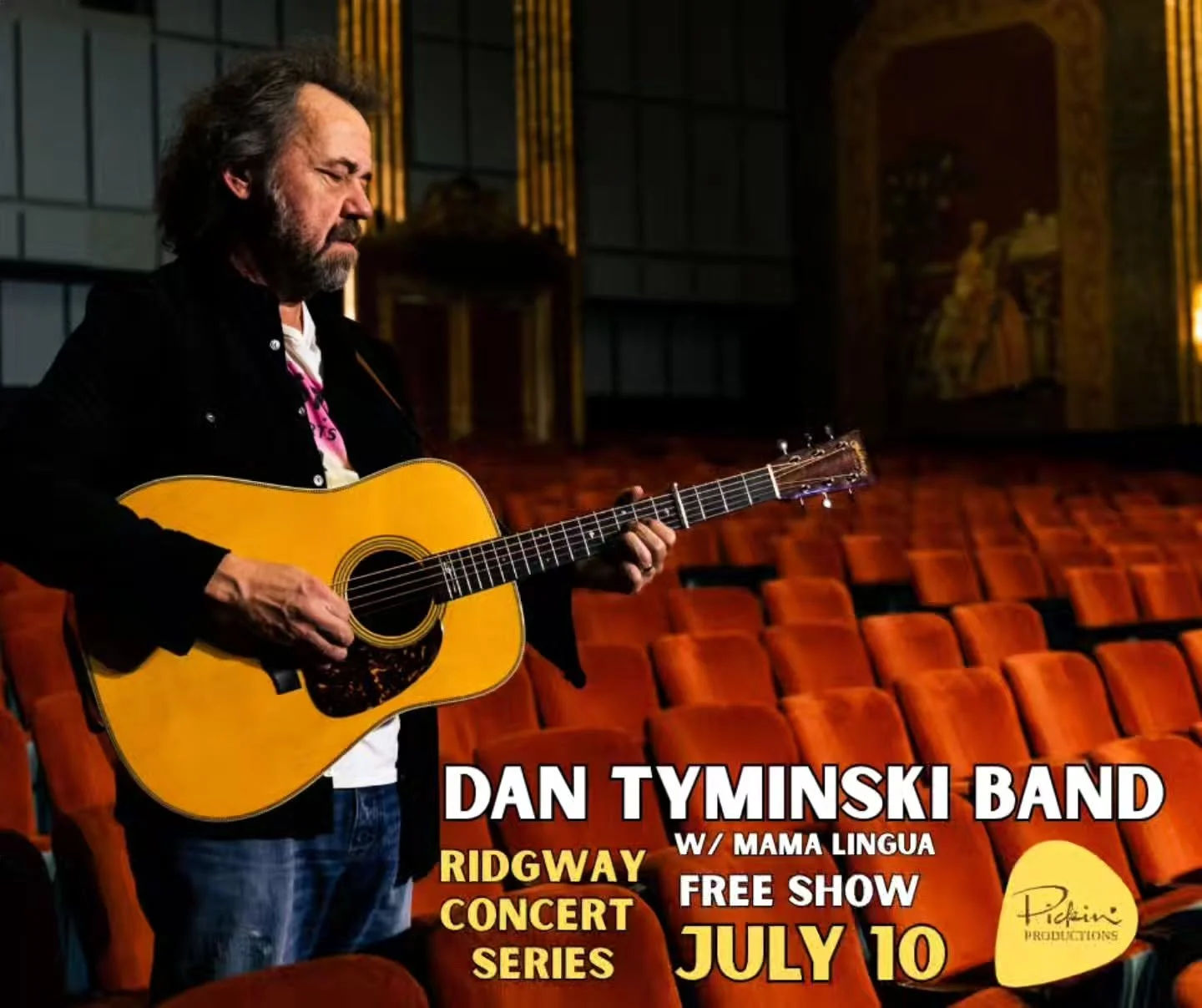TONIGHT!! ✨️ The town of Ridgway, Colorado and Pickin' Productions present Dan Tyminski Band with Mama Lingua for the 18th annual Ridgway Concert Series. 

This is the 2nd of five FREE concerts hosted every Thursday through the month of July at the H