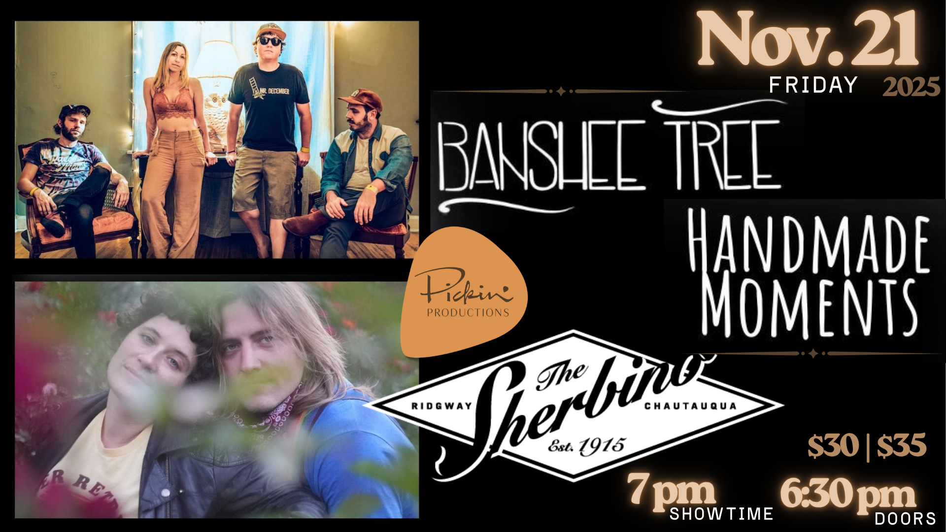 Live Music: Banshee Tree and Handmade Moments at The Sherbino