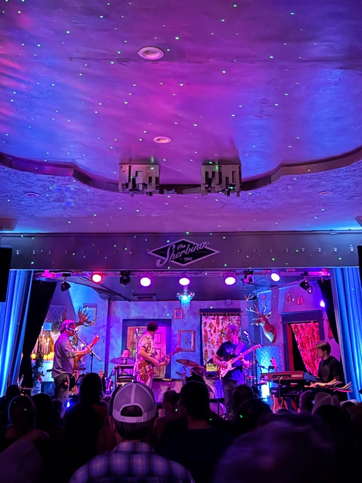 Friday night magic at @thesherbino 🌹✨ @easyjimband970 took us for a ride with deep grooves, patient jams, and that timeless Dead-inspired spirit. ❤️⚡️💙 Huge thanks to the band and everyone who came out to dance, listen, and help make it a truly spe