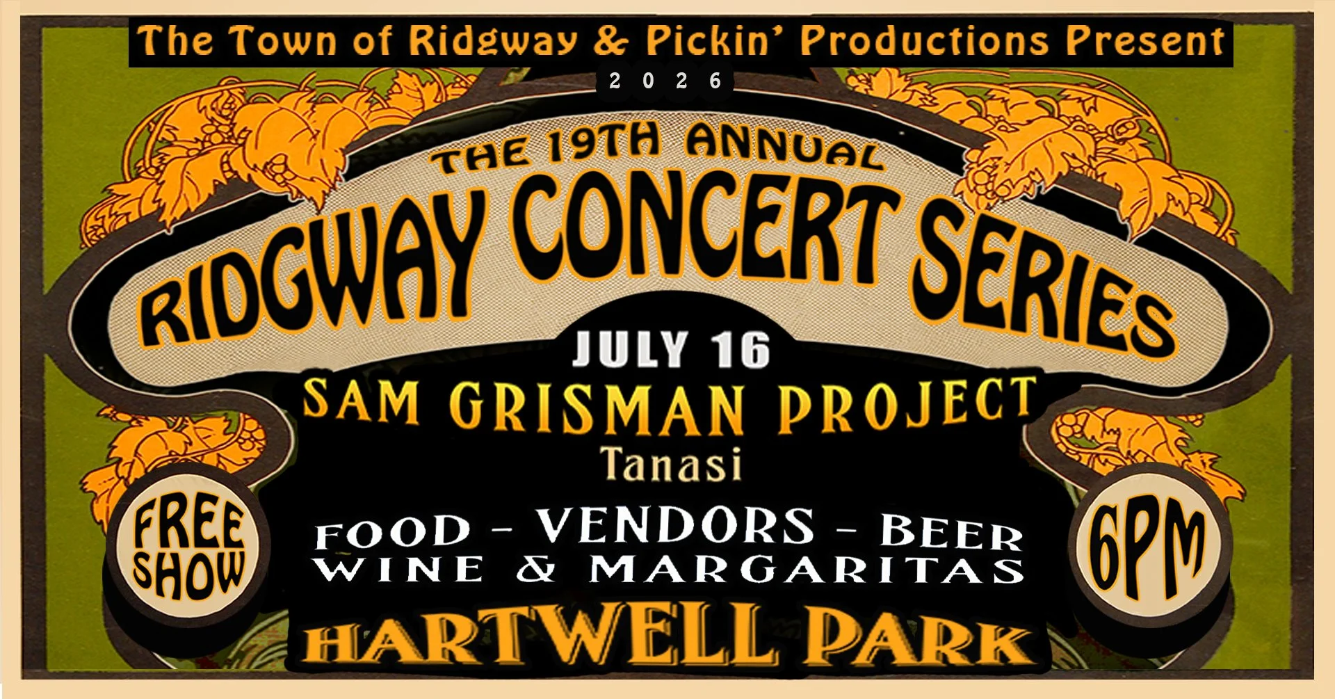 Sam Grisman Project &amp; Tanasi (Ridgway Concert Series)