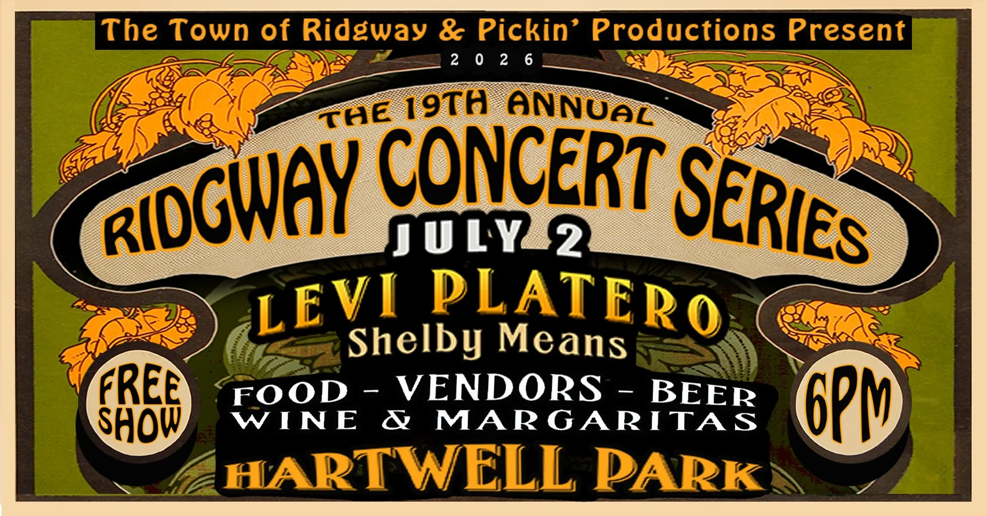 Levi Platero &amp; Shelby Means (Ridgway Concert Series)