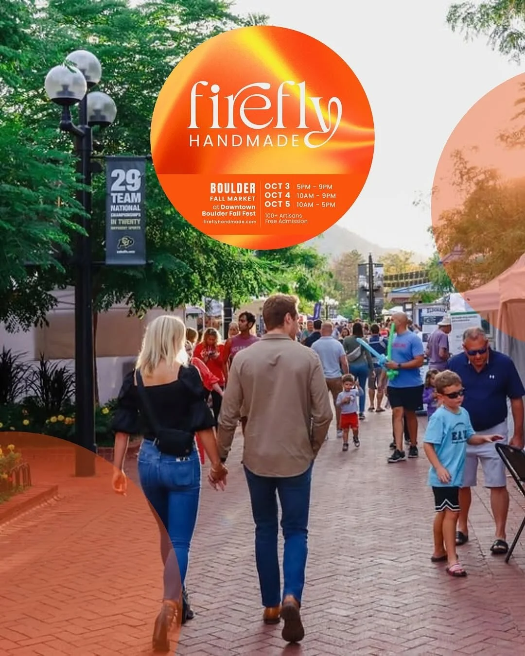 Local Love // 🩶🩶

This weekend Boulder gears up for one of its most favorite fall traditions: The Firefly Handmade Fall Market, hosted in tandem with the vibrant Downtown Boulder Fall Fest. Running October 3rd to the 5th, this three day artisan sho