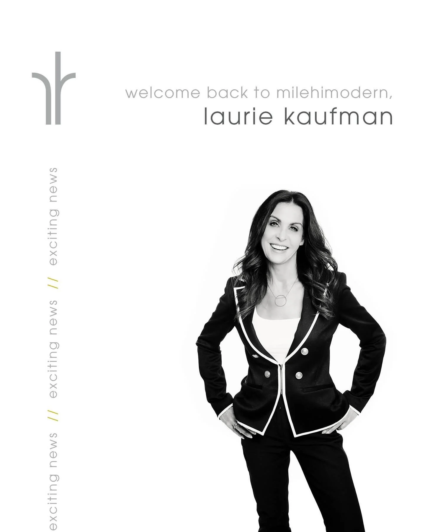 I am SO happy to welcome Laurie Kaufman back to @milehimodern! 🩶 

&ldquo;Returning to mhm means being part of a team where collaboration and support are lived, not just talked about. That gives me the freedom to focus on my clients while knowing ea