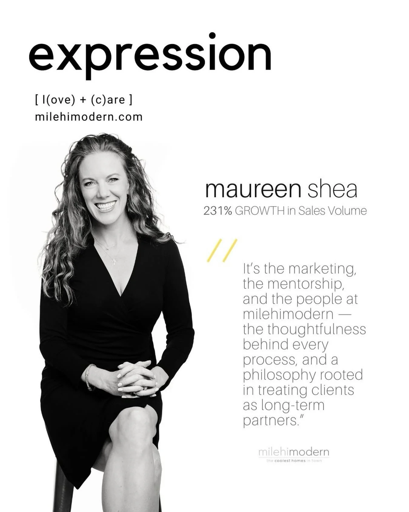 WOW - 231% growth in sales volume in the past 12 months. @maureen__shea you are AMAZING!! ✨✨

#milehimodern #thecoolestbrokersintown #thecoolesthomesintown #growth