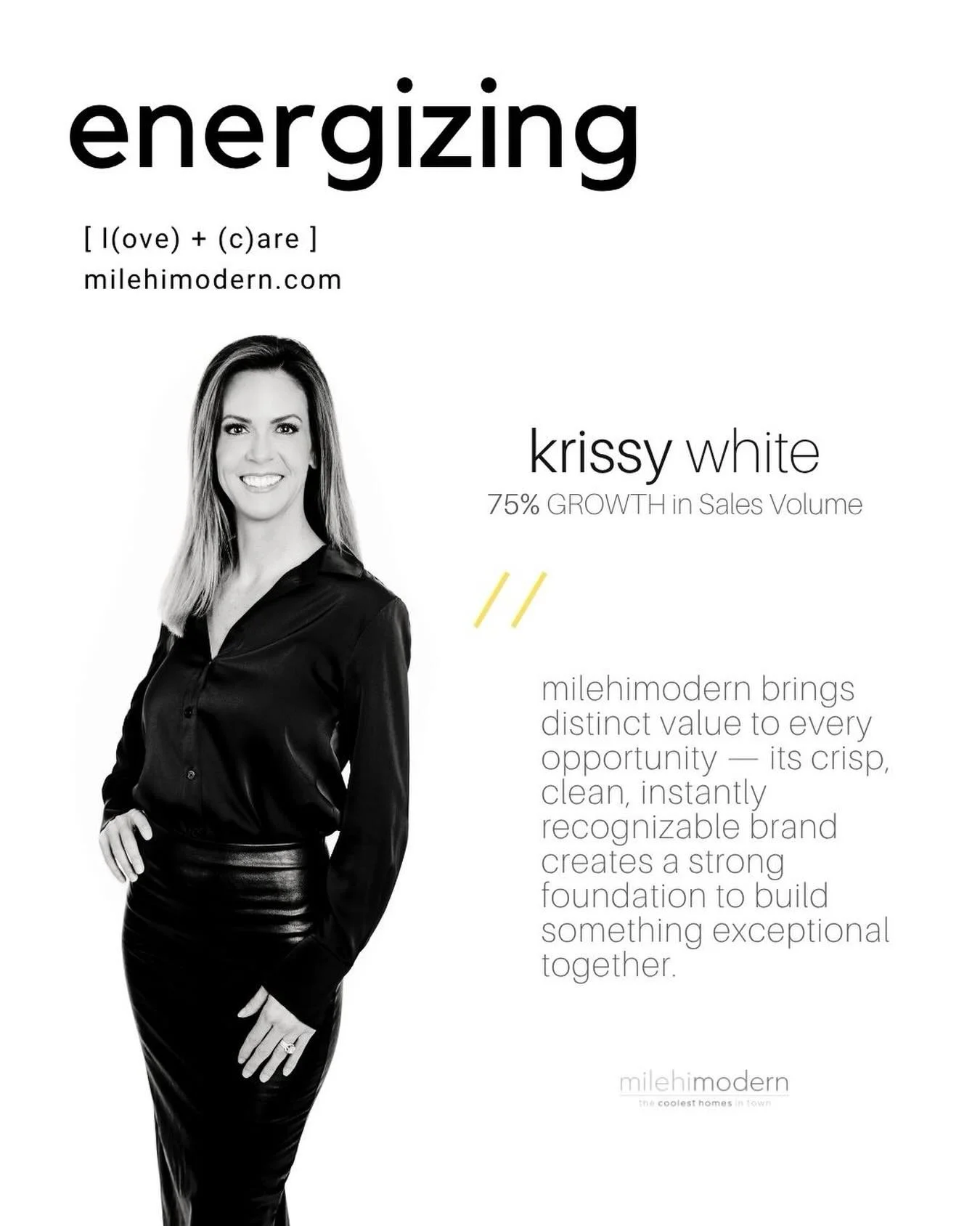 Huge congrats to @homes_by_krissy for her incredible 75% growth in sales volume!! ✨✨

#milehimodern #thecoolestbrokersintown #thecoolestagentsintown #mhmhomes